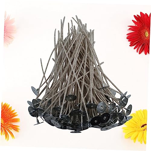 Mechas para velas con base y pestañas de 15 cm, kit 100 unidades miniatura 2