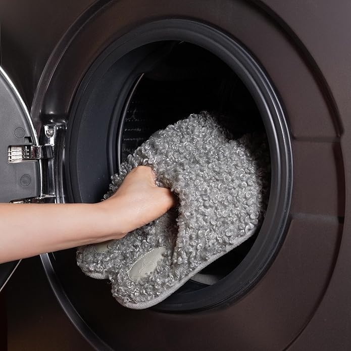 RockDove Women's Twirl Fleece Cozy Scuff Slippers with Memory Foam, Indoor Non-Slip Rubber Sole, Gift-Ready House Shoes - Image 6