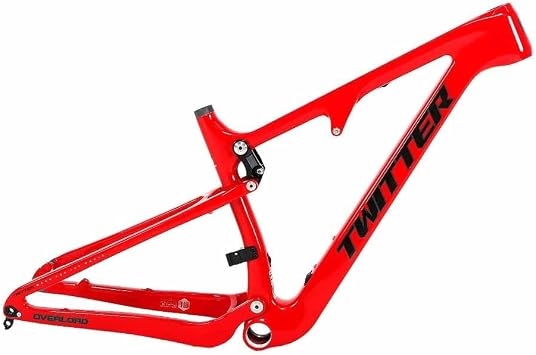 Full Suspension Enduro/Downhill Mountain Bike Frame 27.5/29er 15"/17"/19"/21" Carbon Fibre Frame XC/DH Soft Tail Frame 12 * 148mm Boost Thru Axle Disc BrakeRed,29 * 17"