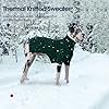 IECOii XXL Dog Sweater,Thermal Knit Big Dog Sweater Christmas,Pet Turtleneck Doggy Sweatshirt for Extra Large Dogs Boy Girl,Stretchy Large Dogs Cold Weather Outfit Pitbull Clothes,(Green XXL) #4