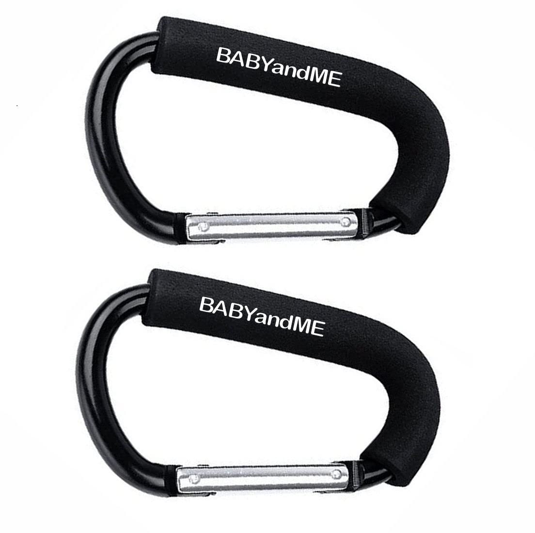 Pram/Stroller/Buggy Hook for Carrying Bags - Essential Accessory (Twin Pack Large)