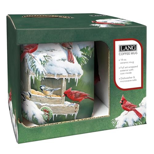 Taza de café Lang Cardinal Christmas 14 oz miniatura 2