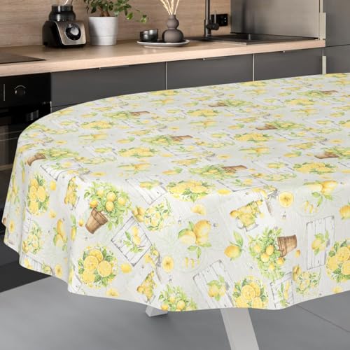 Nappe de jardin lavable et imperméable motif citron - 3