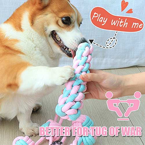 Speedy Panther 7Pcs Dog Rope Toys for Small Dogs, Puppy Rope Toys From 8 Weeks Small Dog, Puppy Chew Toys Natural Cotton Dog Tug Toys Puppy Teething Toys for Puppys Small Mediuem Dogs - 3
