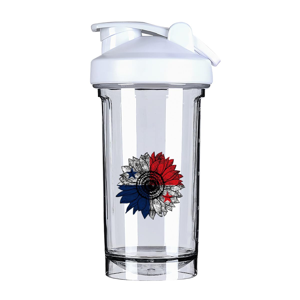 Vintage Sunflower Panama Panamanian Flag 18 Ounce Shaker Cup,Fashion Theme Pattern Shaker Bottle Leak-proof Workout Shake Bottles 500ML/18 oz Perfect for Pre Workout White 0