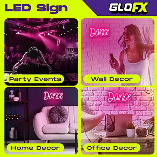 Pink Dance Led Sign | Neon Sign For Bedroom Wall Decor Or Desk | Usb Powered Light Up Acrylic Neon Sign For Bedroom, Kids Room, Living Room, Bar, Party, Christmas, Wedding | Perfect Led Sign Size 5 X 11 Inches #TOP3