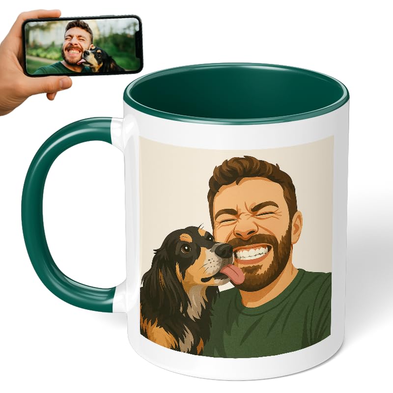 Spotted Dog Personalized Illustrated Coffee Mug