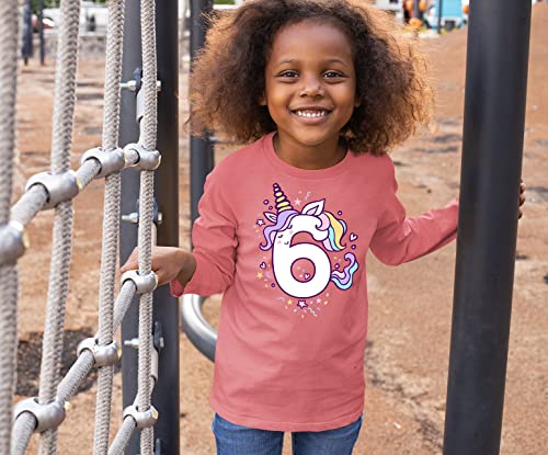 Image of Unicorn 6th Birthday Shirts for Toddler Girls Outfit 6 Year Old Six Sixth Shirt