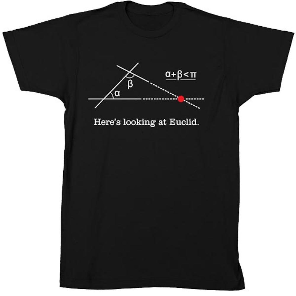 The Unemployed Philosophers GuildHere's Looking at Euclid T - Shirt - Unisex - for Pun Loving Math Nerd - Medium Black