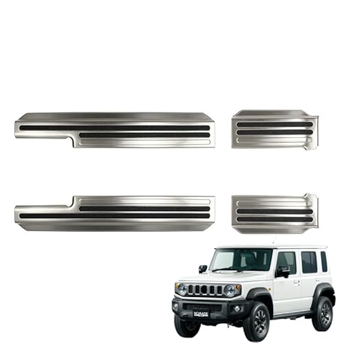 【Dextraplus】「ジムニー に対応 JB64W 2019年〜/ノマド JC74W 2025年4月〜5ドア For NOMADE」対応品 スズキ車種専用 カスタム ドレスアップ アクセサリー 雰囲気 簡単インストール ステンレス製 ドアモール スカッ