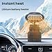 Battery Operated Heater For Indoors/Car/Camping - 1500mah Li Portable Space Heater With Anti-Tilt, Quiet Long Heating, 10㎡ Defogging, Fits Golf Cart & Office