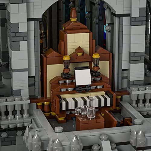 YPZ MOC-29962 Gotische Kirche Bausteine Architektur Modellbausatz, 22007 Tile Groß Modular Building Klemmbausteine Haus… – Bild 5