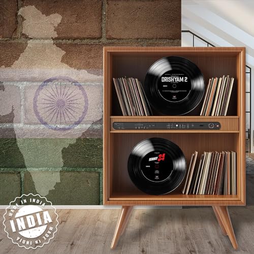 Image of Vinyl Record Disc - Drishyam 2 + Runway 34 Premium Vinyl with 33 1 /3 RPM speed support | Made in India