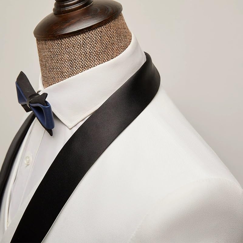 Formal Occasion Suit for Men 3 Piece Slim Fit Set with Tuxedo Pants Vest Business Style(Large)2