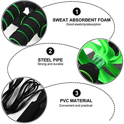 Conjunto de 7 peças de equipamentos de fitness físico da Besportble, corda de pular, rolo ab, treina