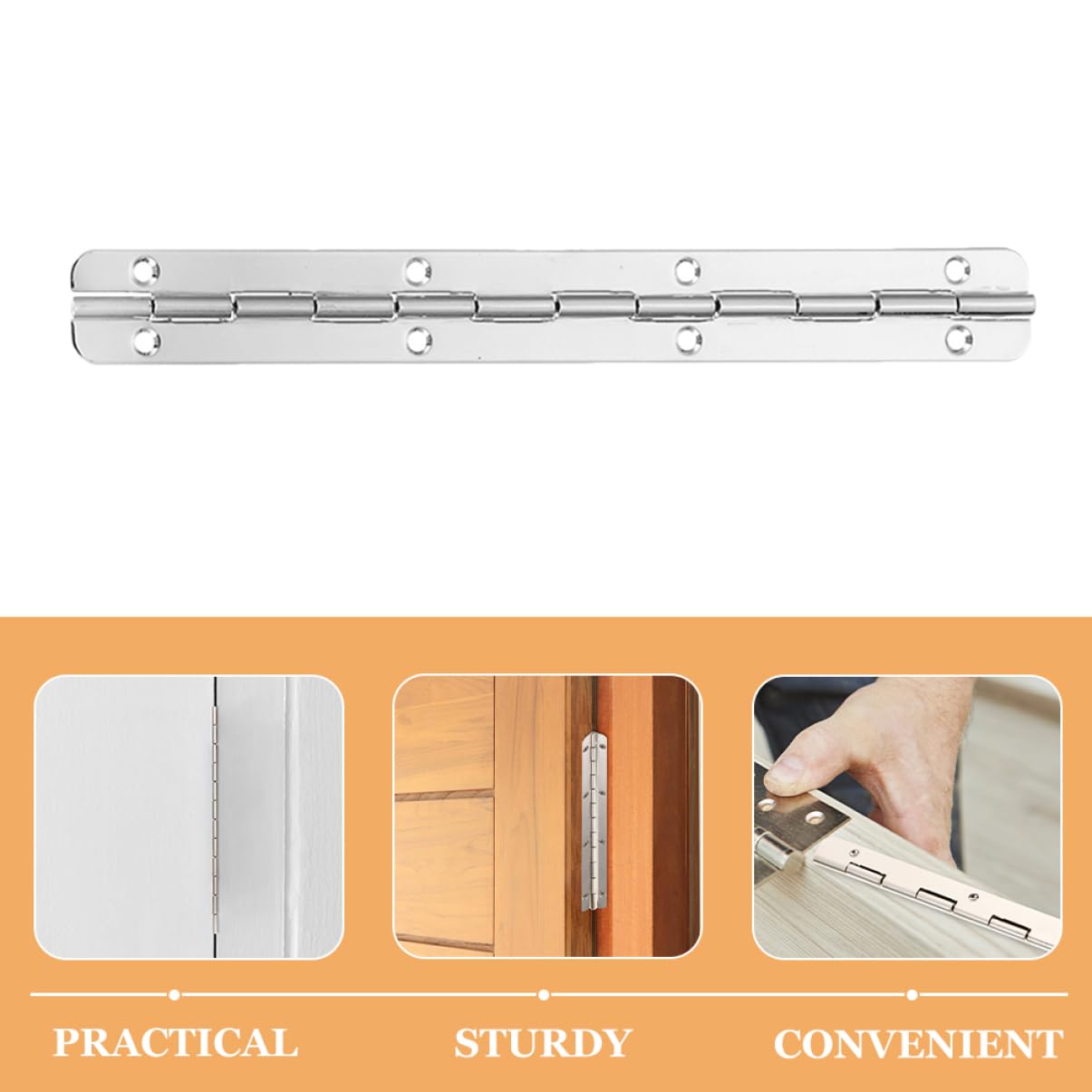 LIFKOME Jewelry Case Hinge Long Piano Hinge for Wooden Boxes Easy to Install Lightweight and Compact Design Replacement for Jewelry Box Projects