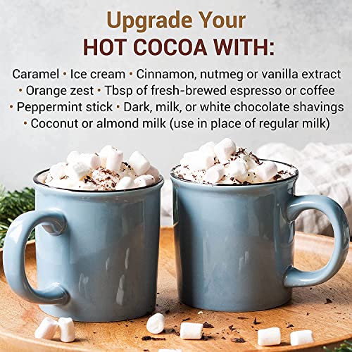 Milkboy Gourmet Hot Chocolate Gift Sets - Gluten Free, Kosher, Vegan Swiss Chocolate Drink For Cold Or Hot Cocoa 1 Lb, Jet-Puffed Marshmallow Bits 3 Oz, Gift Bag, & Personalized Coffee Mug Gift Set, Red #TOP3