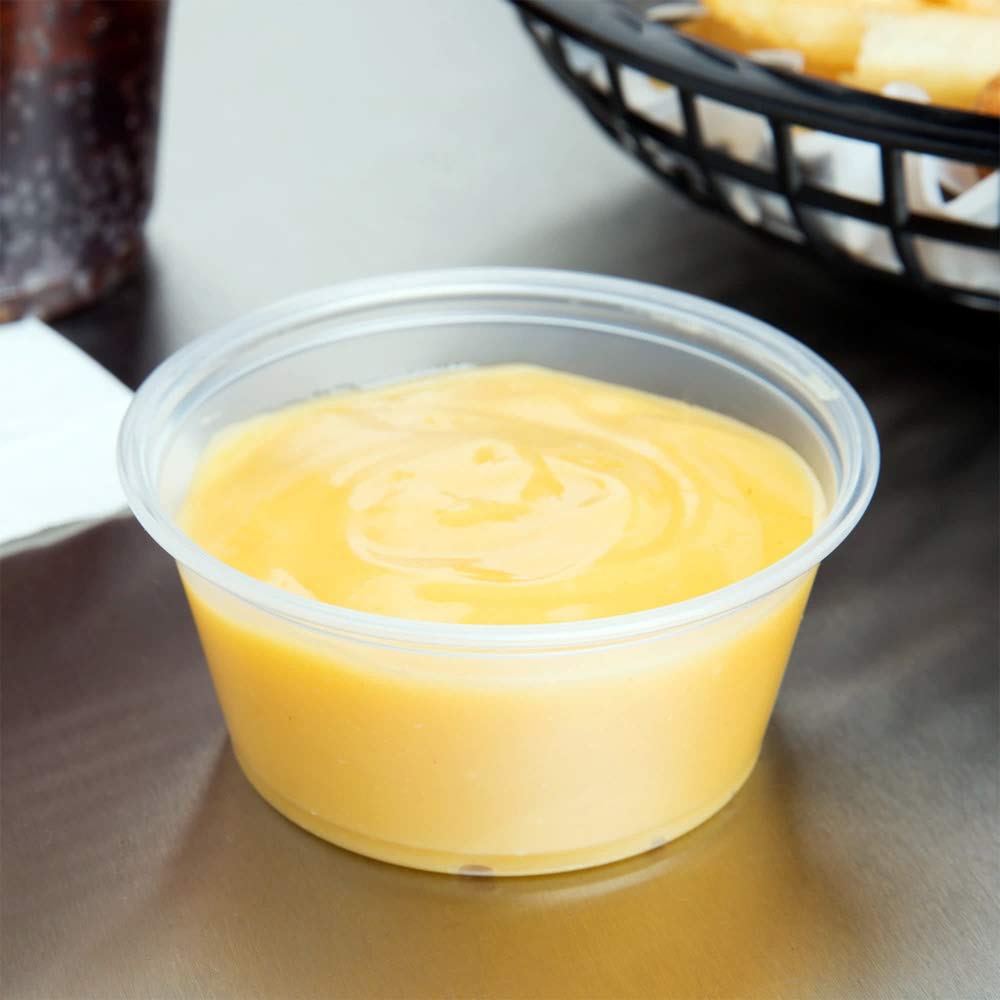 3.25 OZ Dart Clear Plastic Disposable Portion Cups, Jello Shot, Condiment, Sauce, Sample, Medicine, BPA Free, Made in USA (100 Cups - No Lids)