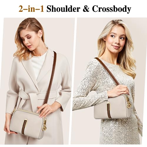 Kleine Umhängetasche Damen, Crossbody Bag Damen Leder Weiches Handy Umhängetasche Schultertasche Mode Handtasche mit Reißverschluss mit Verstellbar Abnehmbar Schultergurt – Bild 5