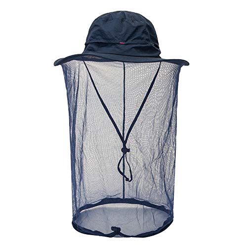 Faleto Outdoors Fishing Hat Sun Cap Breathable Lightweight Safari Hat Bucket Hats With Net Mesh Protection Neck For Men Women Unisex Navy Blue #TOP2