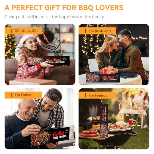 Fan Mier 7-in-1 Grillspatel Set mit 3 Edelstahl Grillspießen – Multifunktionaler Grillwender mit Flaschenöffner & Schaber – BBQ Grillzubehör für Garten, Camping & Küche – Geschenkidee für Grillfans
