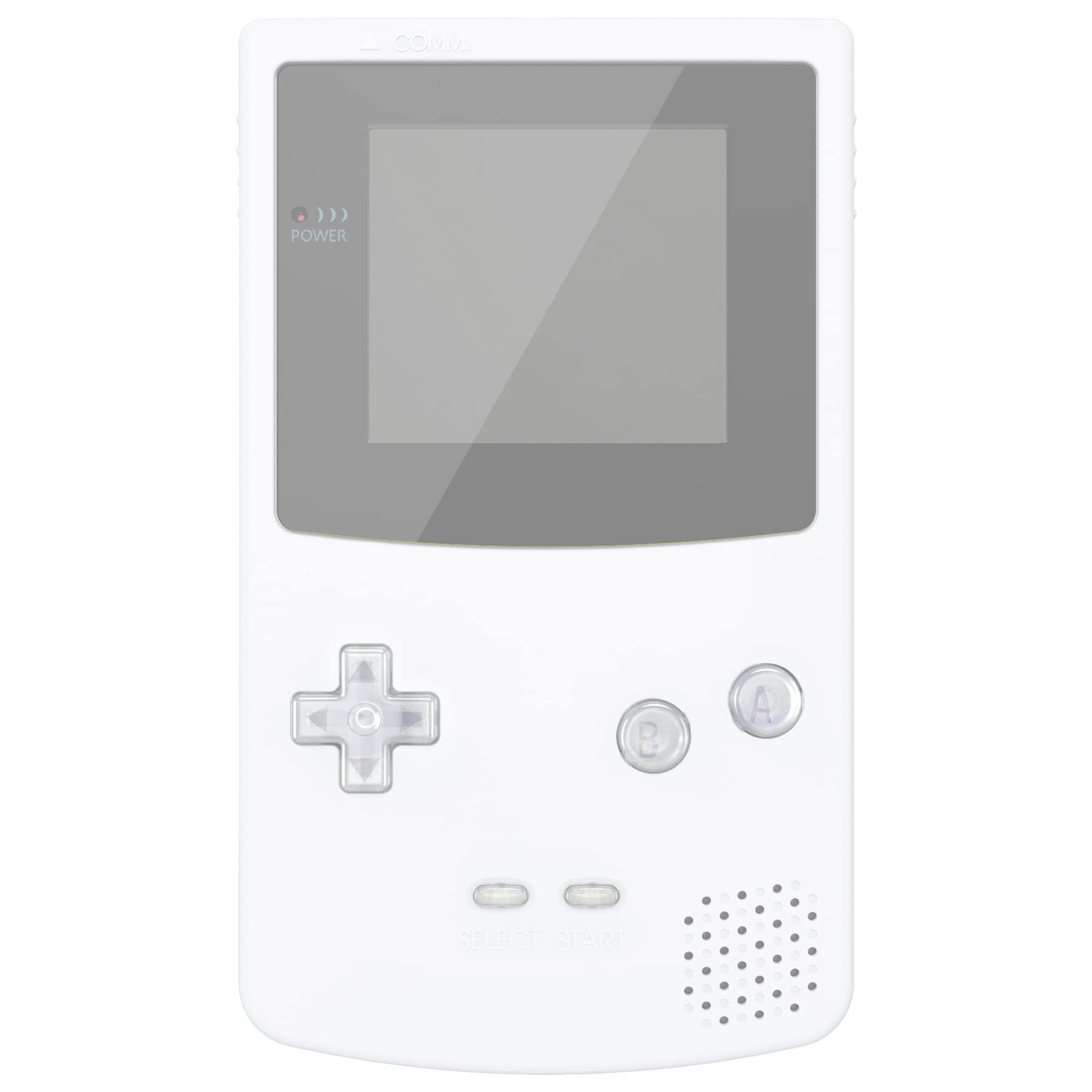 eXtremeRate Botones Completos para Gameboy Color, Teclas de Repuesto A B D-Pad Select Start, Accesorios para GBC, No Incluye Consola Portátil, Transparente