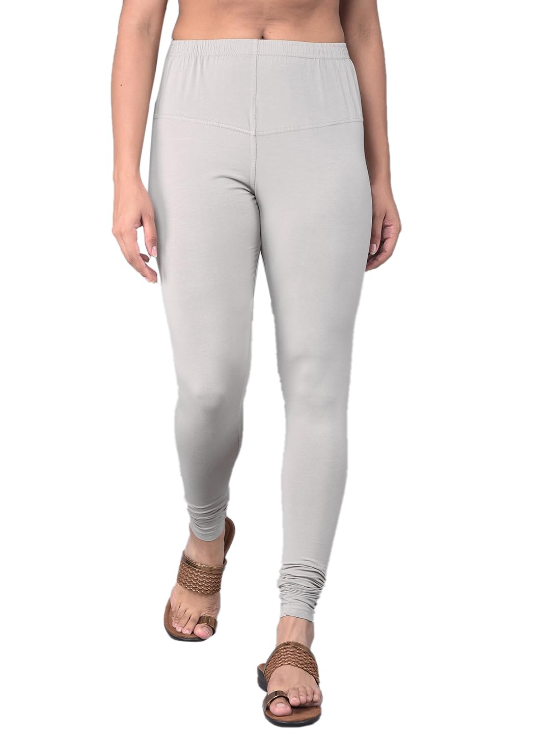 comfort lady Super Stretchable Cotton Blend Lycra Fabric Ankle Length Churidar Leggings for Women-picture-33