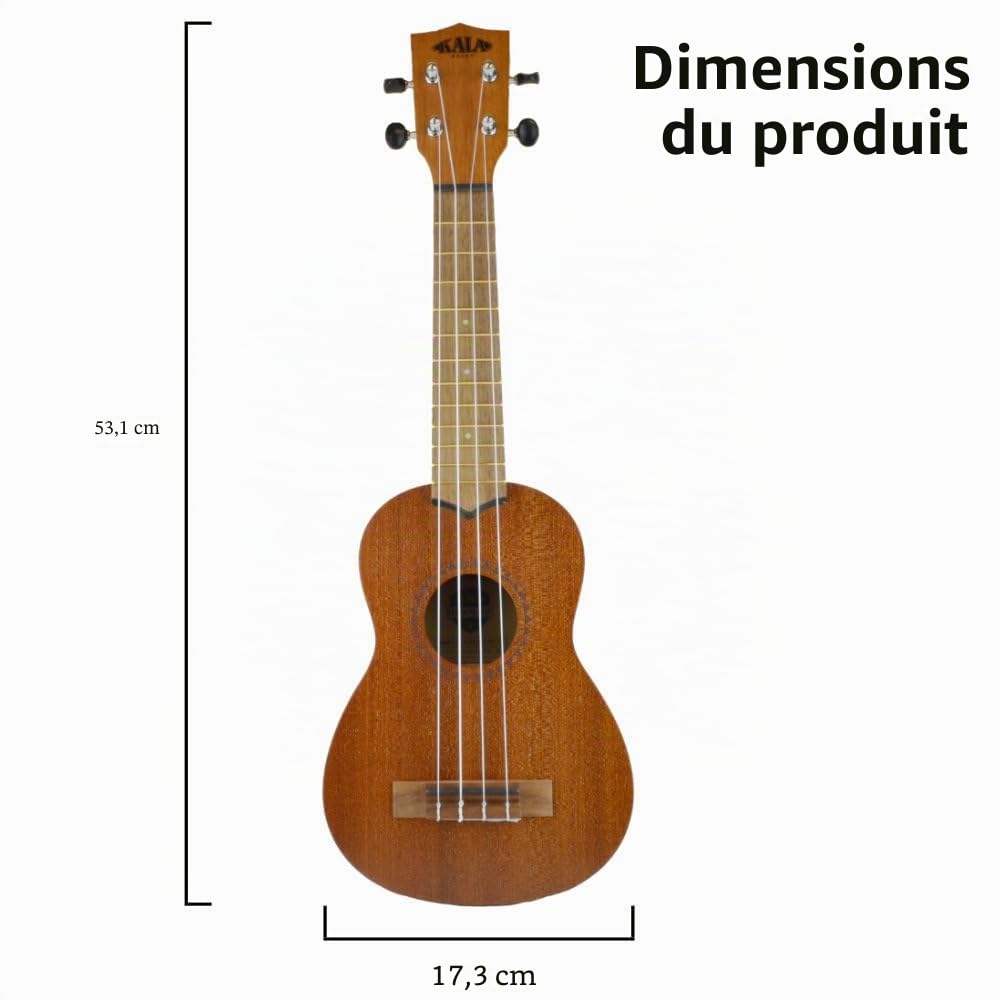 Kala Learn To Play Ukulele Soprano Starter Kit includes Online Lessons, Tote Bag, App & Book Bundle with a Kala Tuner and Lumintrail Polishing Cloth