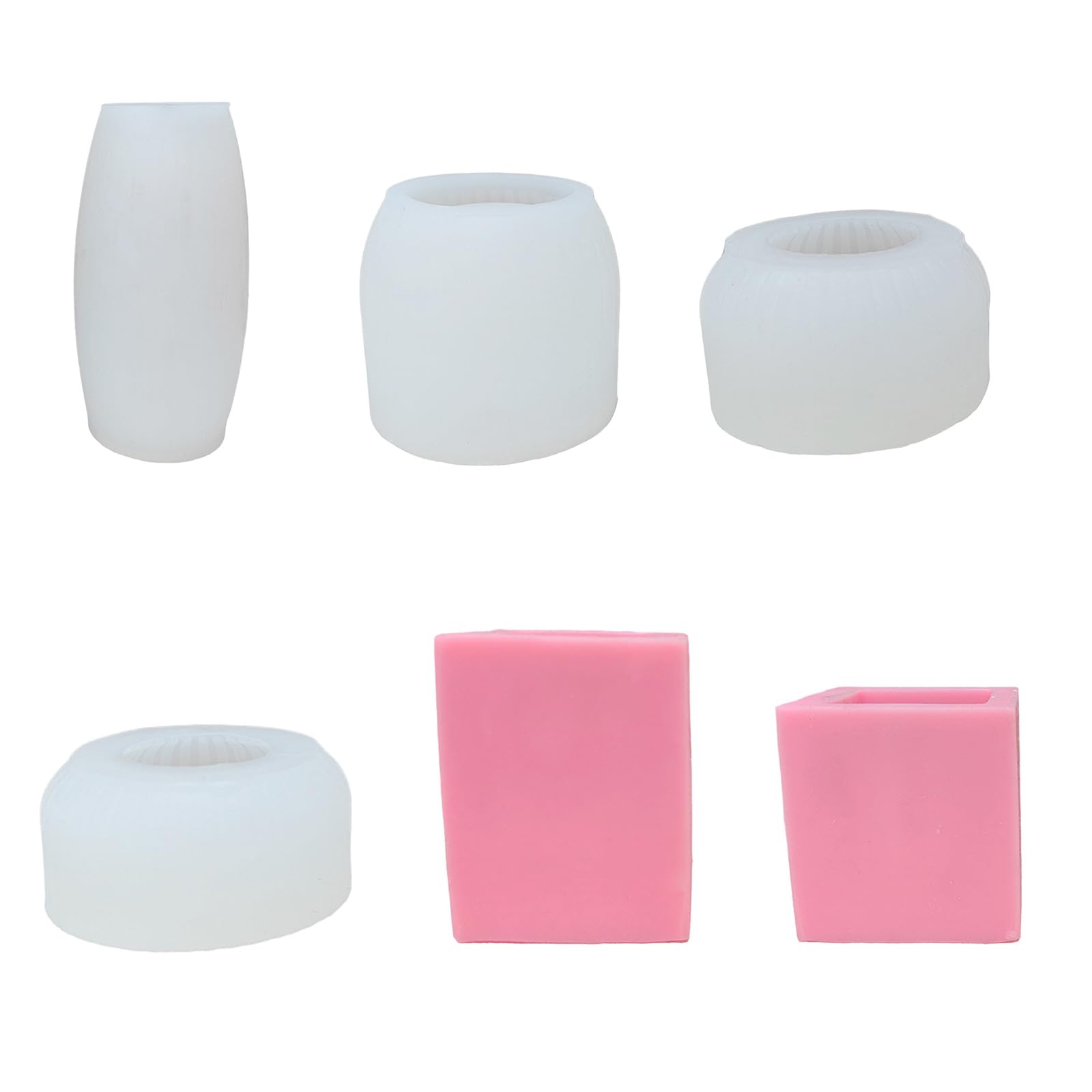 Moldes de silicona para jarrones, portavelas de silicona, diseño a rayas para velas, portavelas, decoración, forma de jarrón
