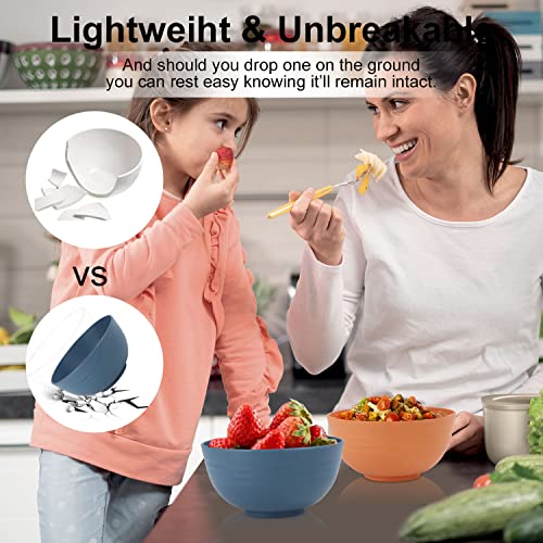 Pyrmont Wheat Straw Dinnerware Sets, Microwave & Dishwasher Safe Unbreakable Dinnerware Set-(28 Pcs), Reusable Dishware Sets, Lightweight Camping Dishes, Plates, Cups, Cereal Bowls For 4 #TOP4