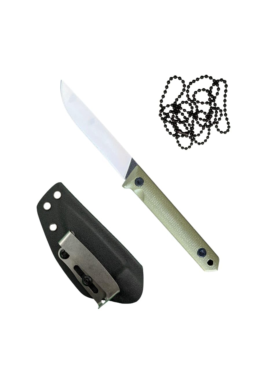 Fixed Blade, 3D Micarta Scales, EDC With Kydex Sheath, Ideal for Skinning, Survival, Camping, Hunting & Outdoors. Tactical Full Tang Knife (B-06)
