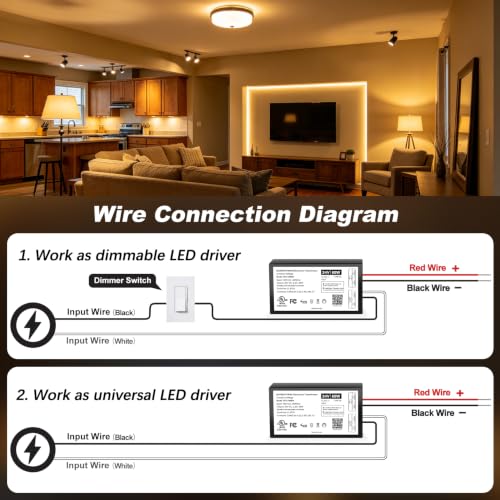 Image of Dimmable LED Driver 60W 24V UL Listed led Transformer for led Strip Light