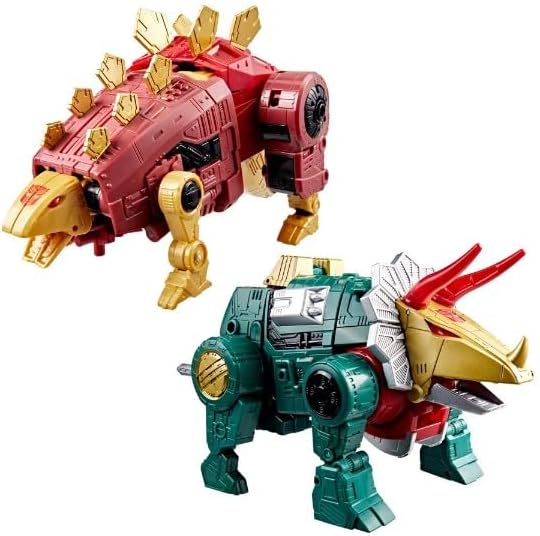 Transformers Generations Selects Age of the Primes Leader Class G2 Universe Dinobot Slug and Dinobot Snarl Converting Action Figures, 8+