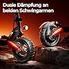 E Scooter mit Straßenzulassung, 80-100 KM Reichweite, 48V 15Ah, 10 Zoll Offroad Luftreifen, ABE Elektroroller mit Doppelter Stoßdämpfung, Faltbarer E Roller Offroad Belastung