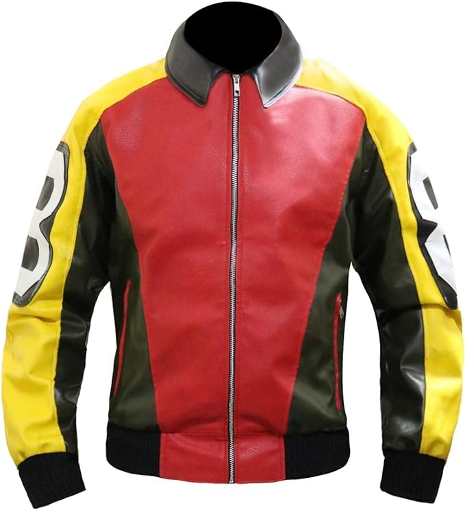 Image of 8 Pool Bomber Jacket- Faux Leather Seinfeld David Puddy Eight ball Lettermen Jacket - 90's Bomber Jacket