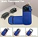 LMCHTTY Double Eyeglasses Case Soft Sunglasses Pouch Case with buckle dual Travel Pouch Bag for Eyewear Keys Phone and Accessories(Blue)