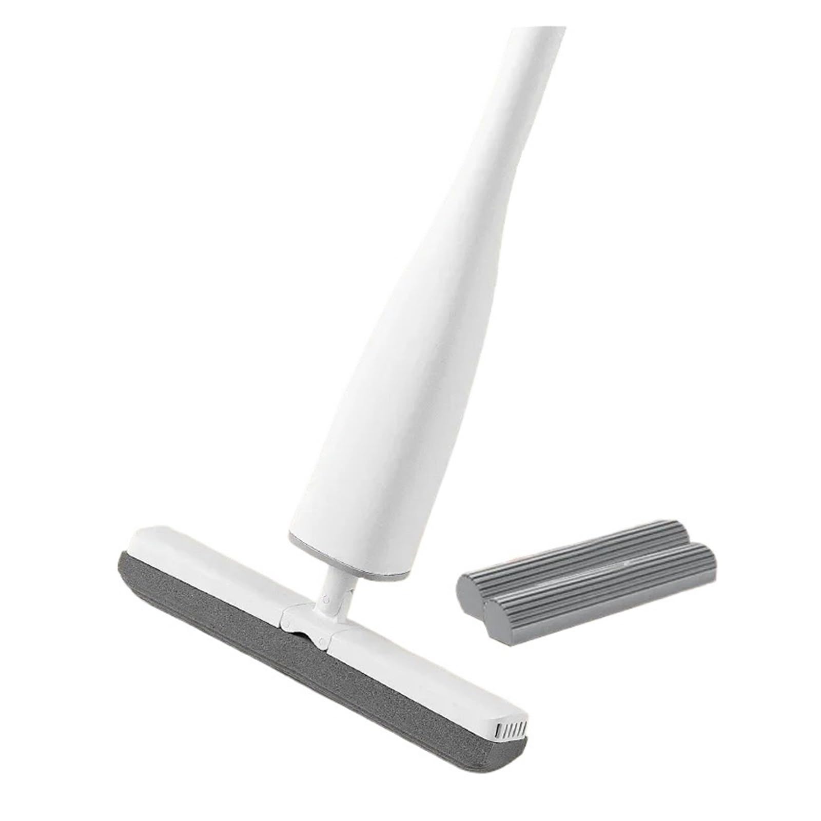 Fregona automática autoescurrible con Cabezales de Esponja de PVA, Lavado a Mano Gratuito, autoescurrible for la Limpieza del Suelo del Dormitorio.(Mop with 2 Head)