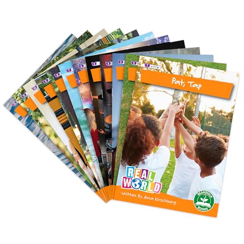 Image of Junior Learning: Real World - Phase 2 - Non-Fiction Hi-Lo Decodables, 6 Books, Letter Sounds, Week-By-Week Rainbow Phonics, Kids Reading Development