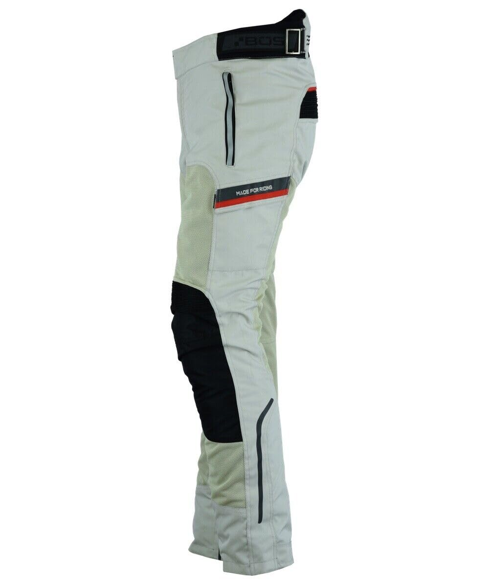 Herren Motorradhose mit Protektoren – wasserdichte Kombihose mit herausnehmbarem Futter,Motorrad Sommer Textil Hose Ventilated