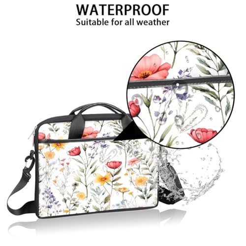Bolsa para laptop con diseño floral, para laptop de 15 pulgadas miniatura 3