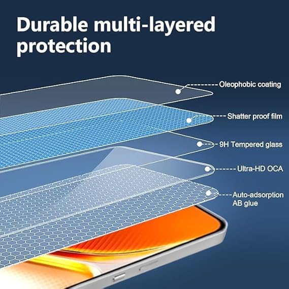 Image of Military-Grade UV Tempered Glass for IQOO Neo 10, Edge-to-Edge Coverage, 9H Hardness, Bubble-Free Easy Install