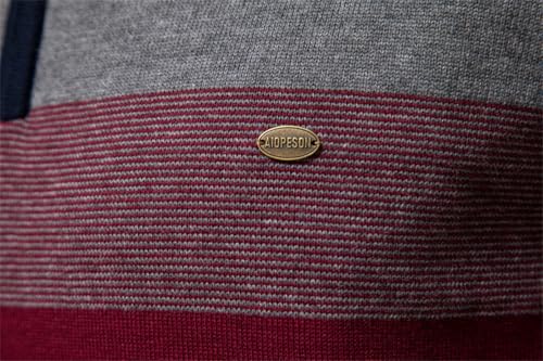 1/4 Zipper Pullover Sweater Mens,Half Zip Long Sleeve Stand Collar Men's Sweater Polo Neck Pullover Cardigan4