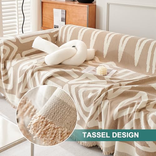 VanderHOME Multifunctional Chenille Tassels Sofa Throw Blankets,Throws for Sofa Blanket Bed Throw for Bedroom Couch, Travel - Image 3