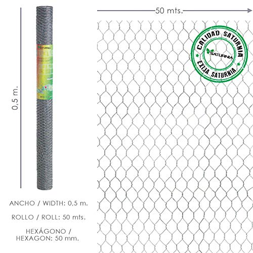 Enrejado Triple Torsion 50/50 cm. Rollo 50 Metros Uso Domestico