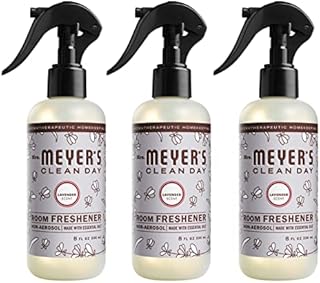 Mrs. Meyer's Room and Air Freshener Spray, Non-Aerosol Spray Bottle Infused with Essential Oils, Lavender, 8 fl. oz - Pack of 3
