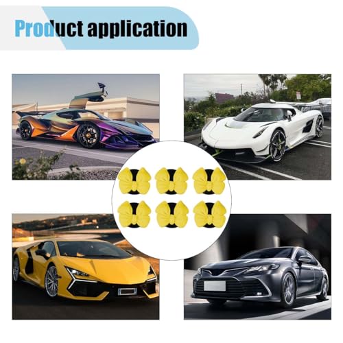 Image of 6PCS Bow Car Air Freshener Clips, Cute Air Conditioning Vent Clip, Aesthetic Car Interior Decoration Accessories, Automotive Dashboard Air Vent Trim Clip for Women Girl (Yellow)