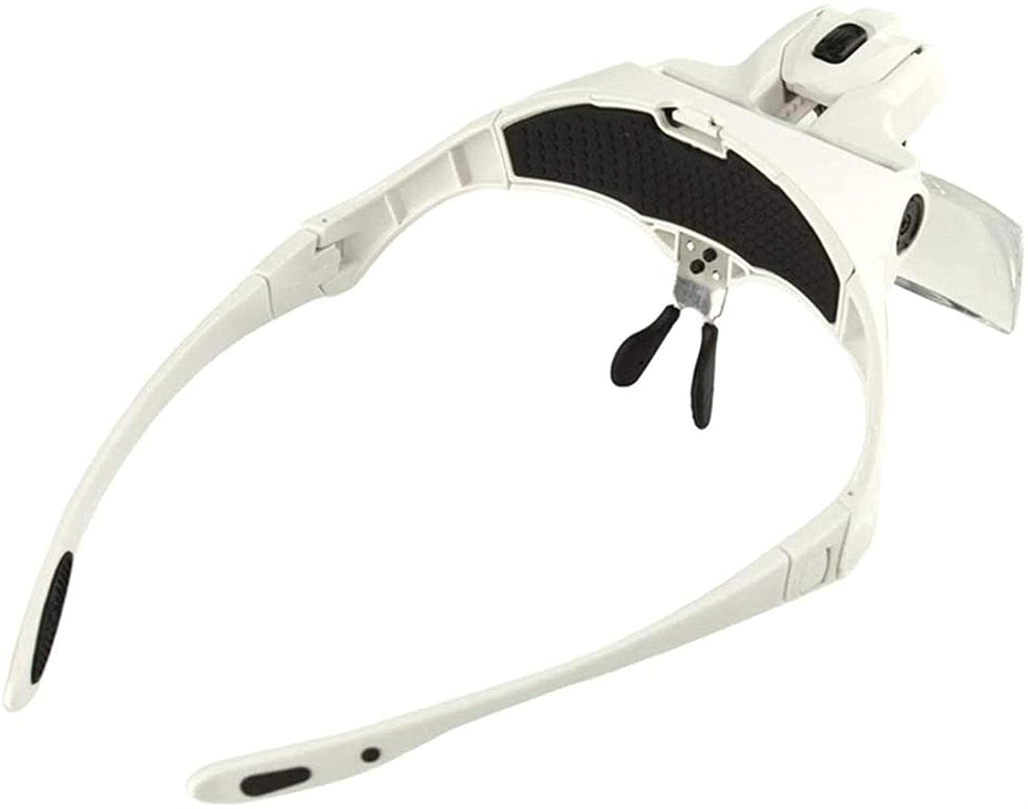 Gafas de Aumento con múltiples Lentes 9892B1 Lupa con 5 Lentes Intercambiables Diadema 2 LED Cabezales/Blanco,