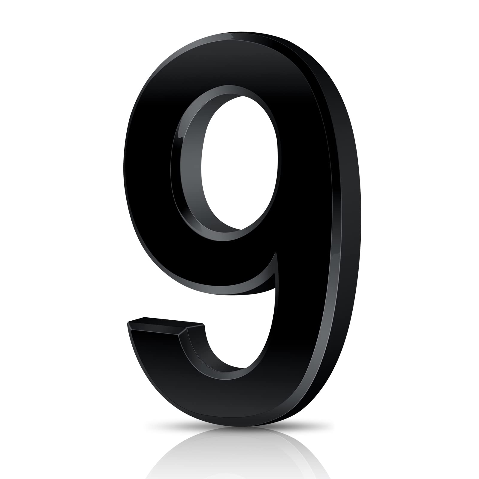 Vicloon Mailbox Numbers Self Adhesive, 3 Inches 3D Mailbox Numbers Waterproof, Door Numbers House Numbers Street Number Stickers for House Mailbox Apartment Hotel Courtyard Cafe Black(9)