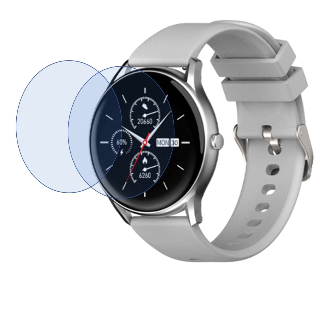 DVTECH� (Pack of 02 Protective Ultra Clear Smartwatch Screen Protector Compatible for NoiseFit Core (Not a Tempered glass)