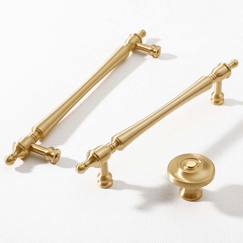 Manijas para gabinetes de Cocina, manijas Doradas para Puertas de Cocina, armarios, Muebles, armarios de baño con Tornillos, 208 mm/8,2 Pulgadas